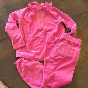 Lilly Pulitzer Pink Velour Sweatsuit M